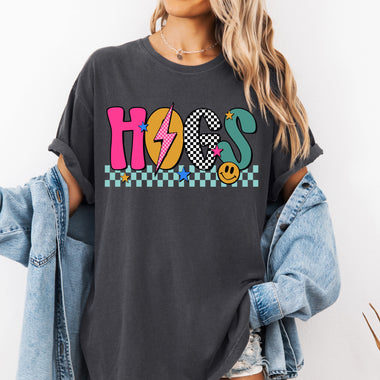 Hogs Mix Print Preppy Mascot DTF Transfer
