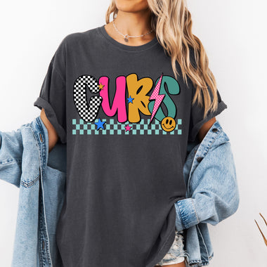 Cubs Mix Print Preppy Mascot DTF Transfer