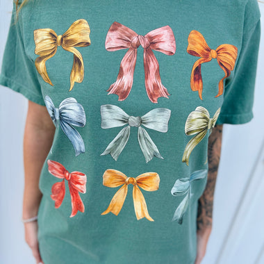 Bow Collage Fall Colors Wholesale Tee