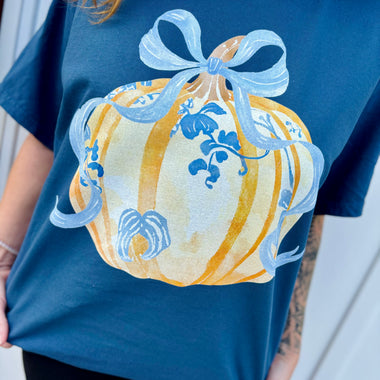 Chinoiserie Bow Pumpkin Wholesale Tee