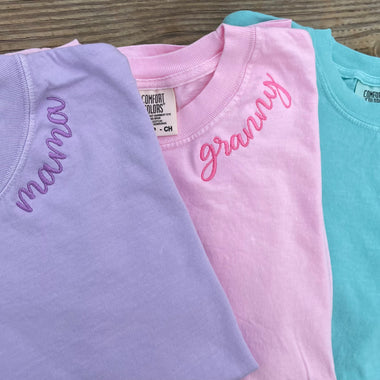 Personalized Embroidered Neckline Wholesale Tee kit
