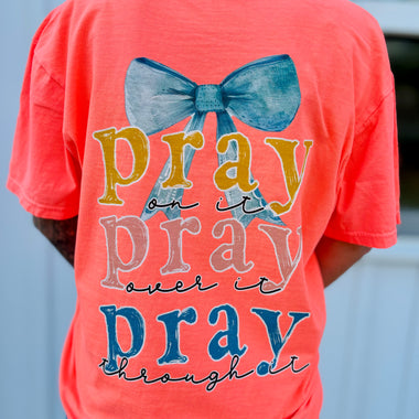 Pray on it Bow Wholesale Tee (front & back)