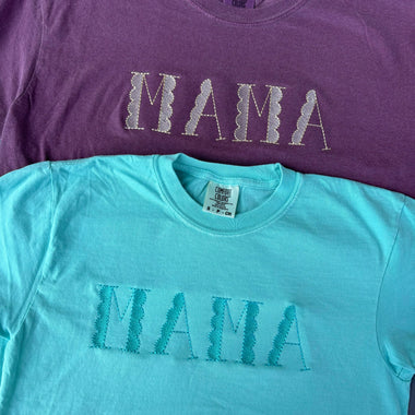 Personalized Scallop Name Embroidered Wholesale Tee