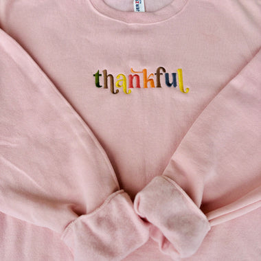 Thankful Wholesale Embroidered Sweatshirt
