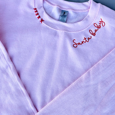 Santa Baby Neckline Wholesale Embroidered Sweatshirt