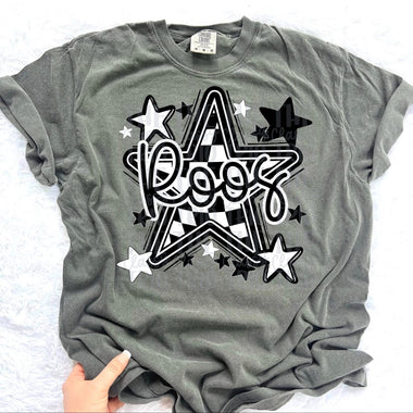 Roos Checkered Star Mascot DTF Transfer (CT)