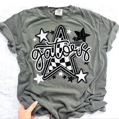Gators Checkered Star Mascot DTF Transfer (CT)
