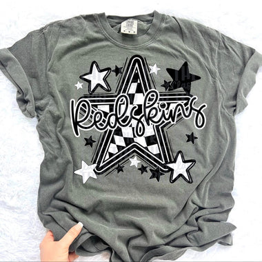 Redskins Checkered Star Mascot DTF Transfer (CT)