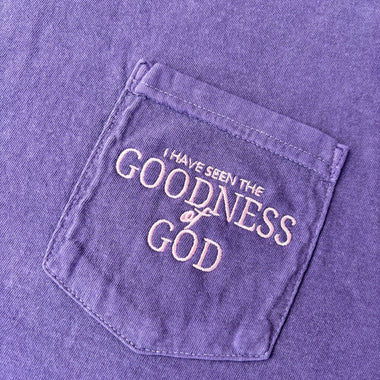 I have seen the goodness of God Embroidered Pocket Wholesale Tee