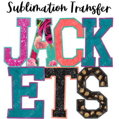 Jackets Floral Mascot Sublimation Transfer