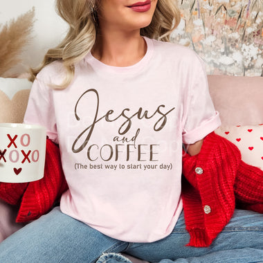 Jesus and Coffee Single Color Screen B20