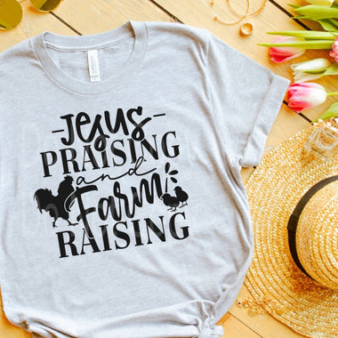 Jesus Praising Farm Raising Single Color Screen V82