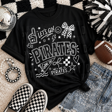 Let's Go Pirates Mascot DTF Transfer (SBB)