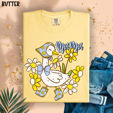 Mama Spring Goose Blue DTF Transfer