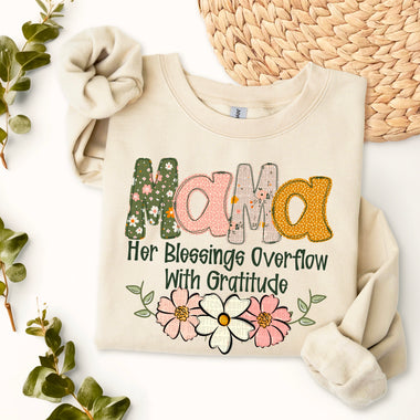 Mama Her Blessings Overflow DTF Transfer