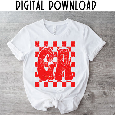 Georgia State Checkered Digital Download MS