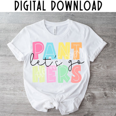 Let's go Panthers Colorful Digital Download MS