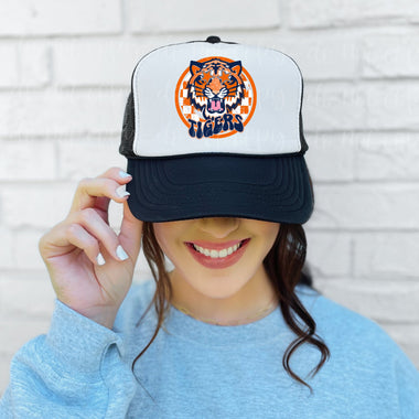 Tigers Mascot Mesh Back Trucker Hat