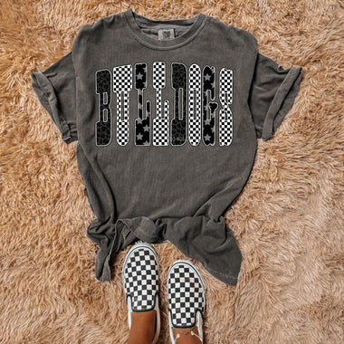 Bold Leopard Checkered Mascot Wholesale Tee (DTF Printed)