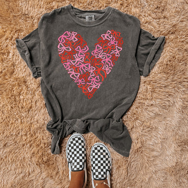 Coquette Bow Heart Wholesale Tee