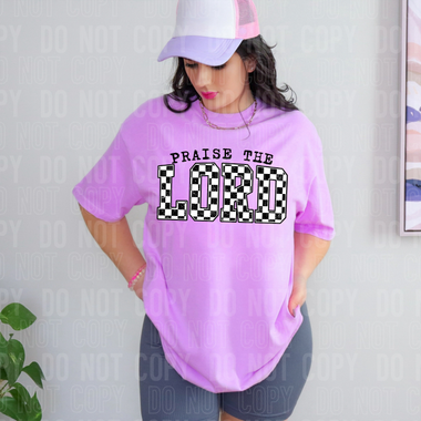 Praise The Lord Checkered DTF Transfer (SBBB)