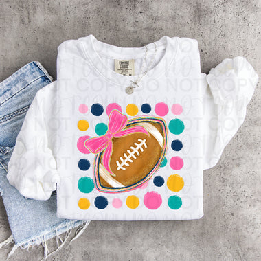 Polka Dot Football DTF Transfer (UAC)