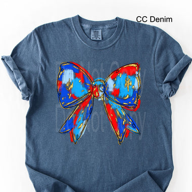 Red and Blue Bow DTF Transfer