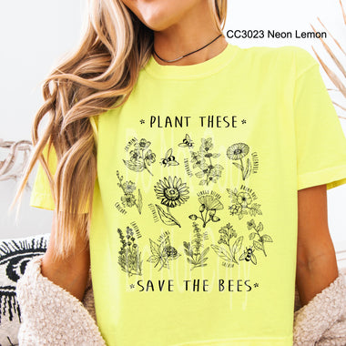 Plant These Save the Bees Single Color Screen S44