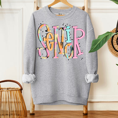 Senior Pink Orange Blue DTF Transfer (SDD)