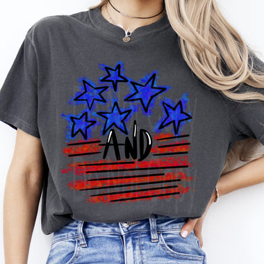 Stars and Stripes DTF Transfer