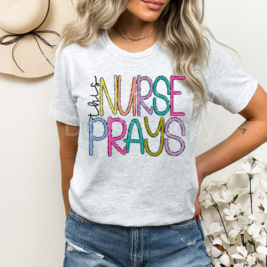 This Nurse Prays DTF Transfer