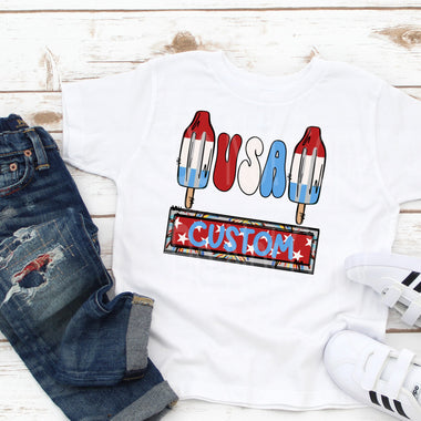 Custom Listing USA Popsicles DTF Transfer (leave name in the note)