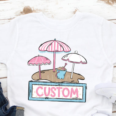 Custom Listing Beach Umbrellas DTF Transfer (leave name in the note)