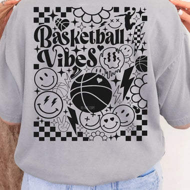 Basketball Vibes Collage Screen Print Transfer Q72