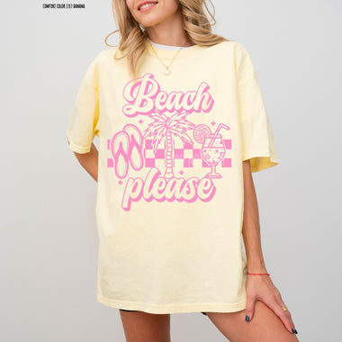 Beach please Screen Print Transfer W120