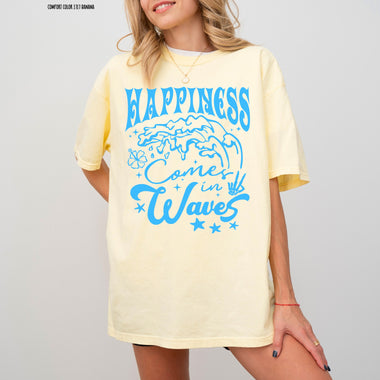 Happiness comes in Waves Screen Print Transfer A30