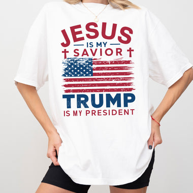 Jesus is my Savior Trump is my President Screen Print Transfer U94
