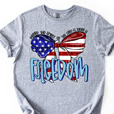 Where the Spirit of the Lord There is Freedom Bow DTF Transfer
