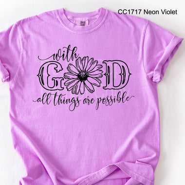 With God All Things Are Possible Single Color Screen Q90