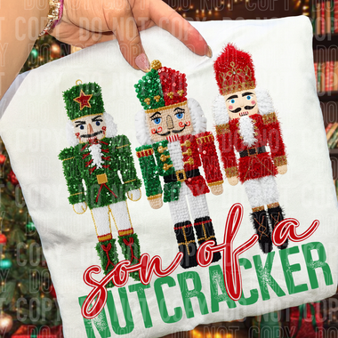 Son Of a Nutrcracker Faux Yarn DTF Transfer (SBB)