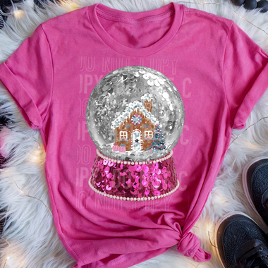 Snow Globe Faux Sequins DTF Transfer (SBB)