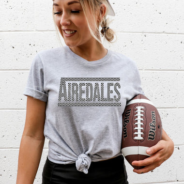 Airedales Checkered DTF Transfer