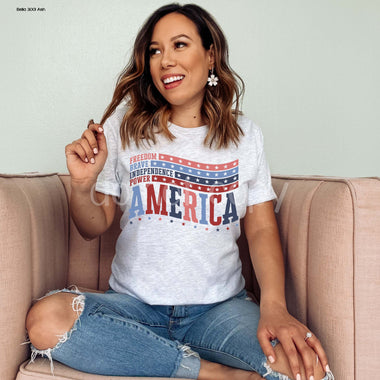 America Flag Screen Print High Heat Transfer I9