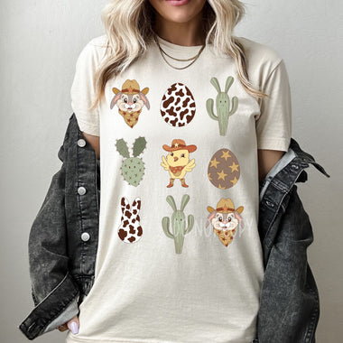 Western Easter Doodle Screen Print Transfer R78