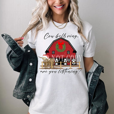 Cowbells Ring Screen Print Transfer W153