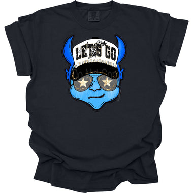 Blue Devil Trucker Mascot DTF Transfer (E)