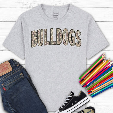 Bulldogs Camo DTF Transfer (E)