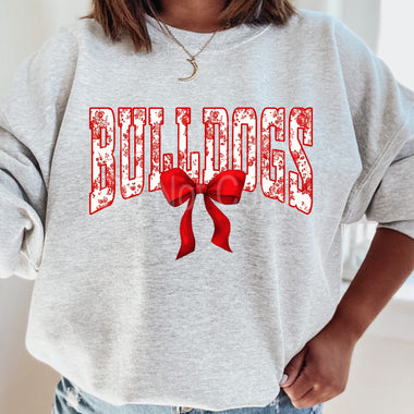 Bulldogs Red Toile DTF Transfer