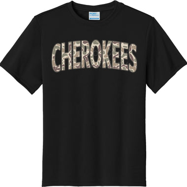Cherokees Camo Arch Mascot DTF Transfer (E)