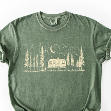 Camping Scene Single Color Screen B37